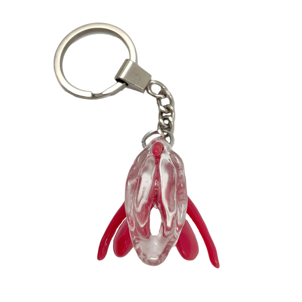 3D Clitoris & Vulva Keychain (flesh)